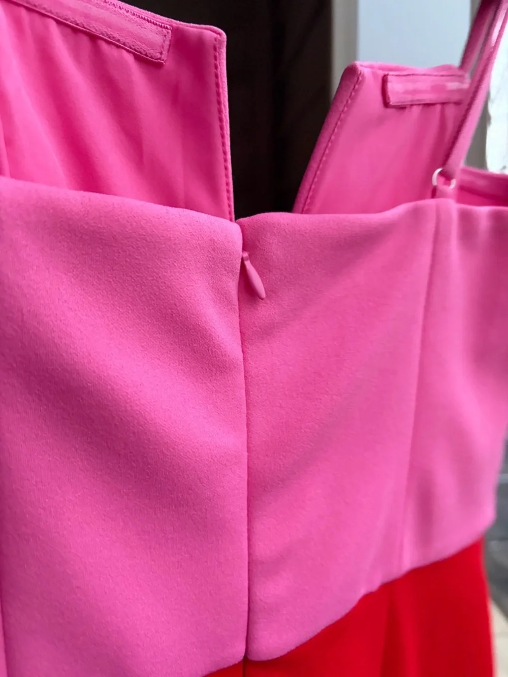 🆕🌸💖BCBG New York Colorblock Pink Red Bodycon Dress Size S Mini Party Dress NWT - Picture 9 of 15